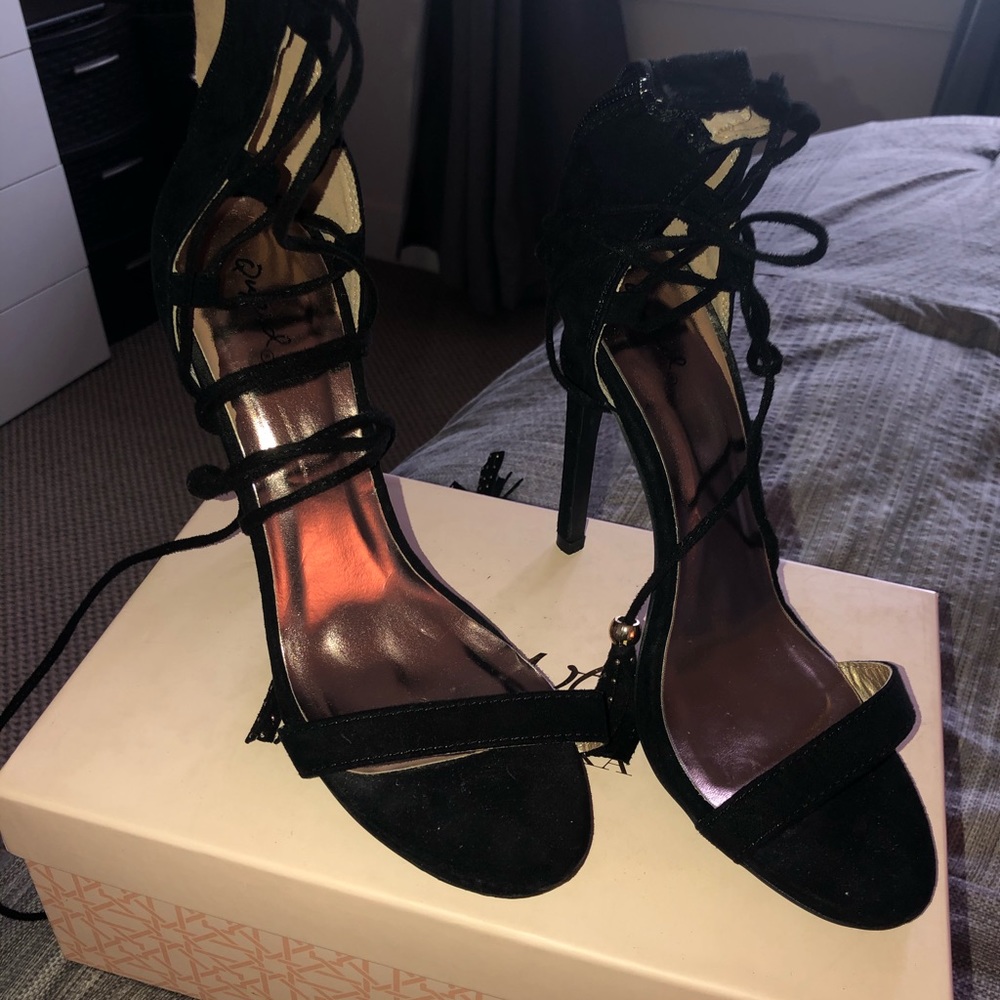 Strappy Black Heels